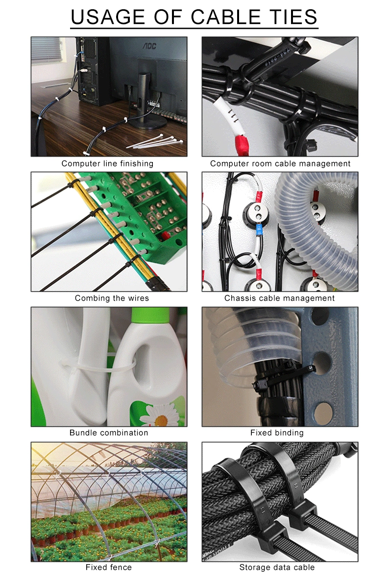 UV Resistant Nylon Soft Self Locking Cable Ties