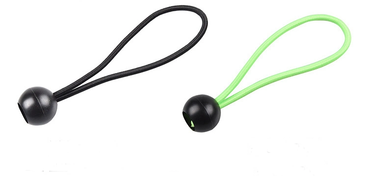 High Quality Black Bungee Ball Cords Tie Down Ball Bungee Outdoor Elastic Ball Loop Bungee Cord for Tent