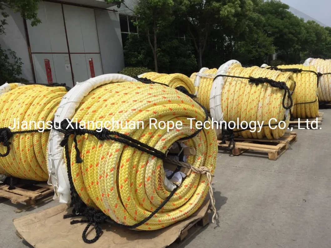 Impa Polyester Cover 12 Strand Braided Synthetic Nylon/PP/PE/UHMWPE/Hmpe Plastic Tow Marine Towing Winch Rope for Mooring and Offshore