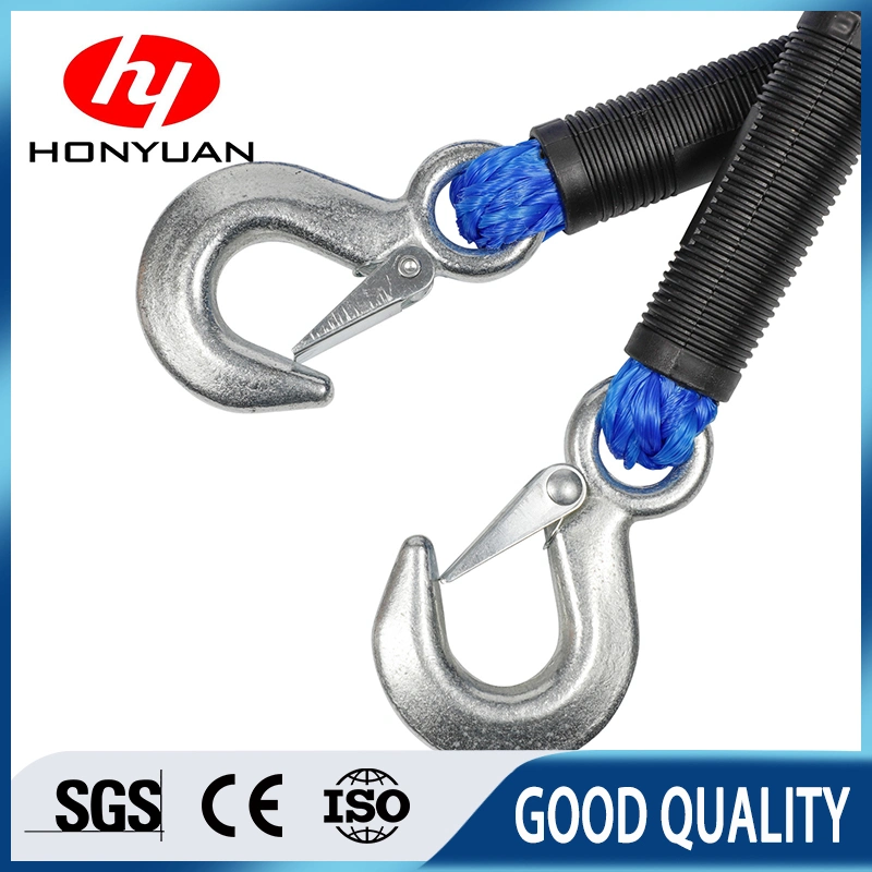 High Quality 3 Ton Capacity Strap Recovery Cable Tow Stretch Towing Rope